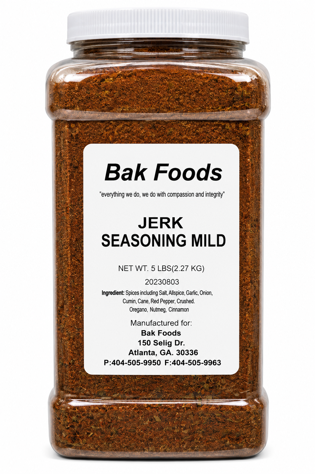 Jerk Seasoning Dry Rub MILD 5lb